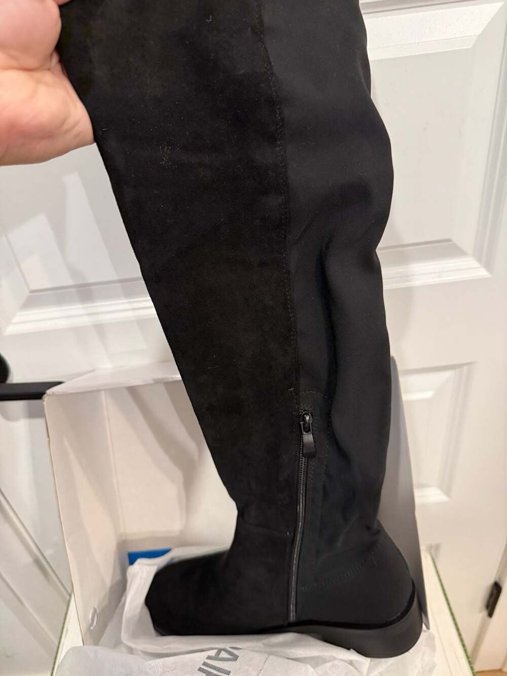 Dream Pairs Black Faux Suede Over-the-Knee Boot